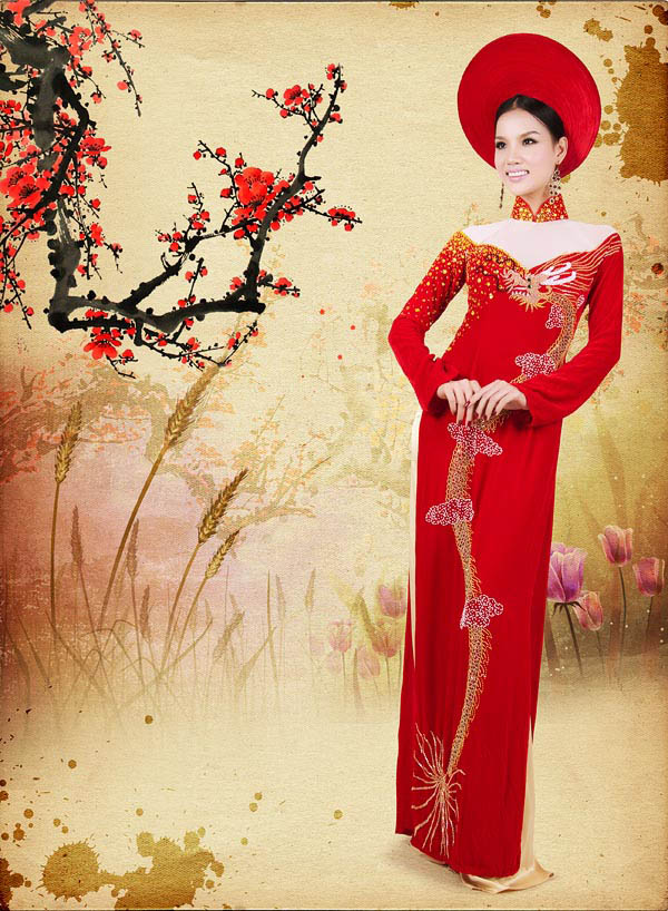 BB Phạm v&agrave; &aacute;o d&agrave;i Rồng đ&oacute;n xu&acirc;n