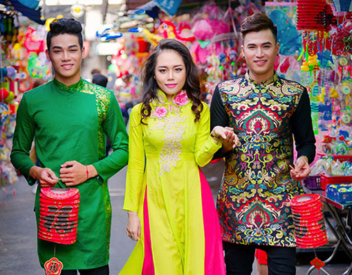 Nét đẹp áo dài của các bạn trẻ mùa trung thu
